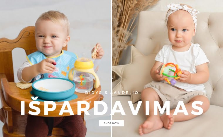 Vaikų priežiūros ir maitinimo prekės su nuolaida